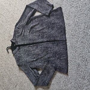 Onyx Nite Black and Silver Shimeru Blazer Top.